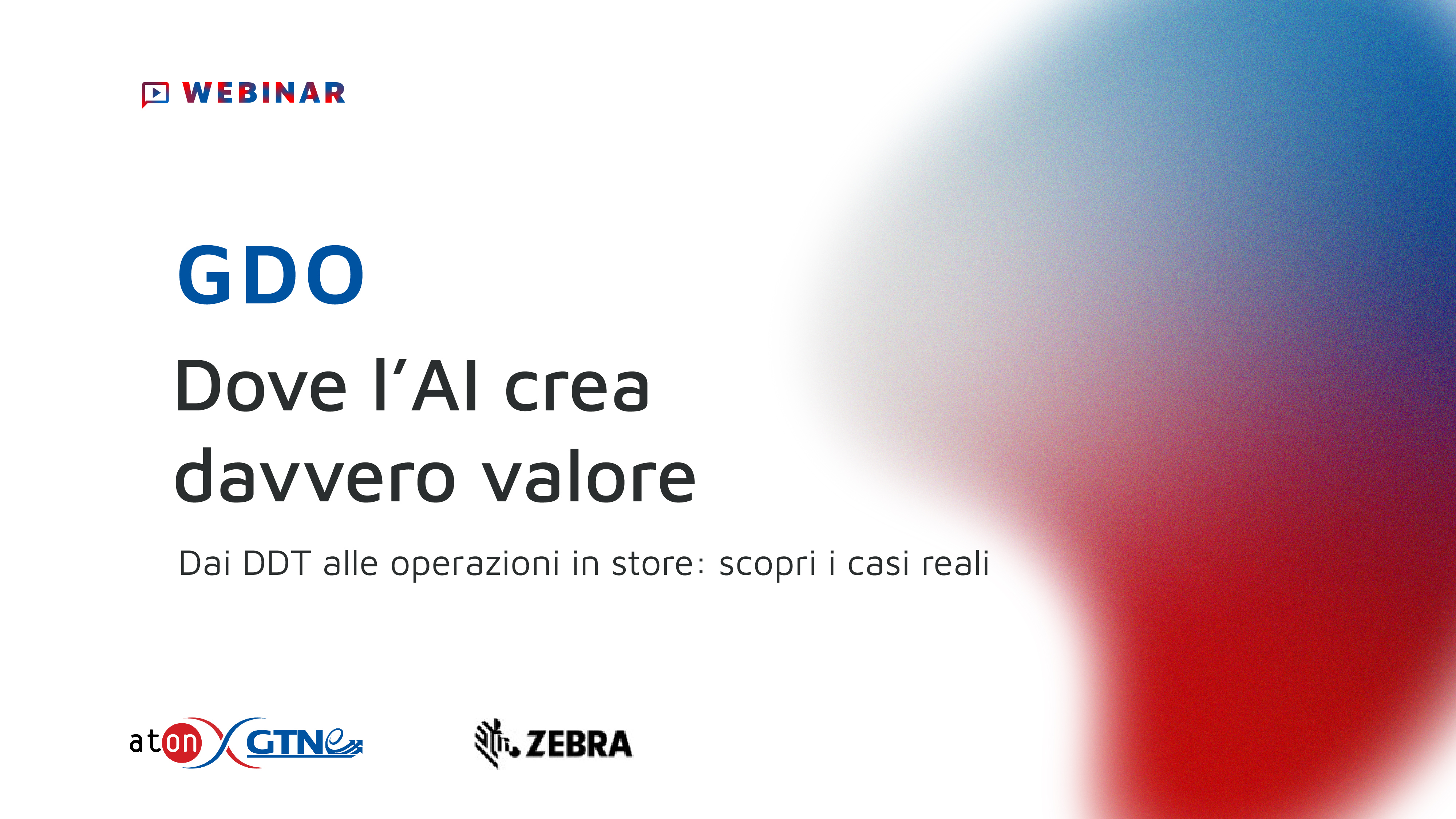 Banner Webinar - Dove l'AI crea davvero valore nella GDO